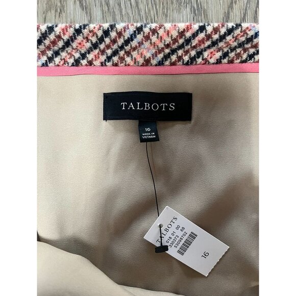 NWT Talbots Tan Plaid Pencil Skirt - Picture 4 of 5